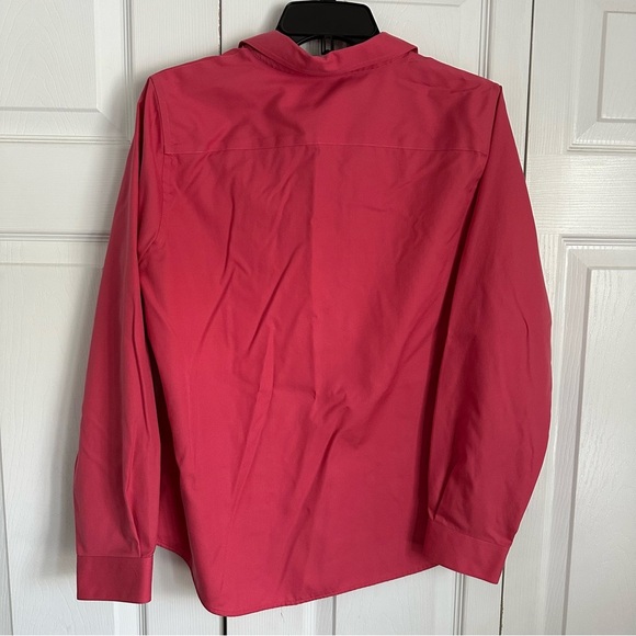 Coldwater Creek No Iron Button Up Long Sleeve Womens Top Sz 12P Career Preppy - Picture 2 of 8